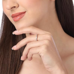 Rose Gold Cubic Zirconia Contemporary Brass Sleek Adjustable Ring